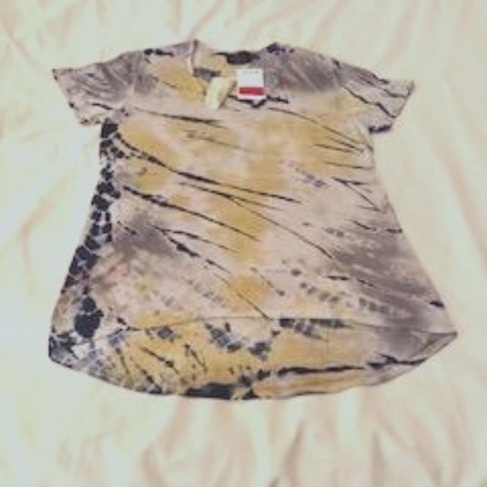 NWT Blue and Yellow Tie Dye Short Sleeve Tee